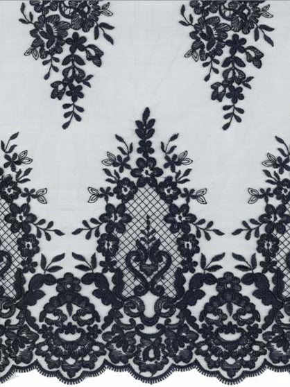 Dentelle Cordonnée Marine - LA7009