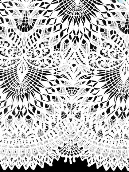 Dentelle ivoire en polyester recyclé - LB2014
