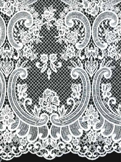 Dentelle Guipure en Séquins Ivoire - LB4002