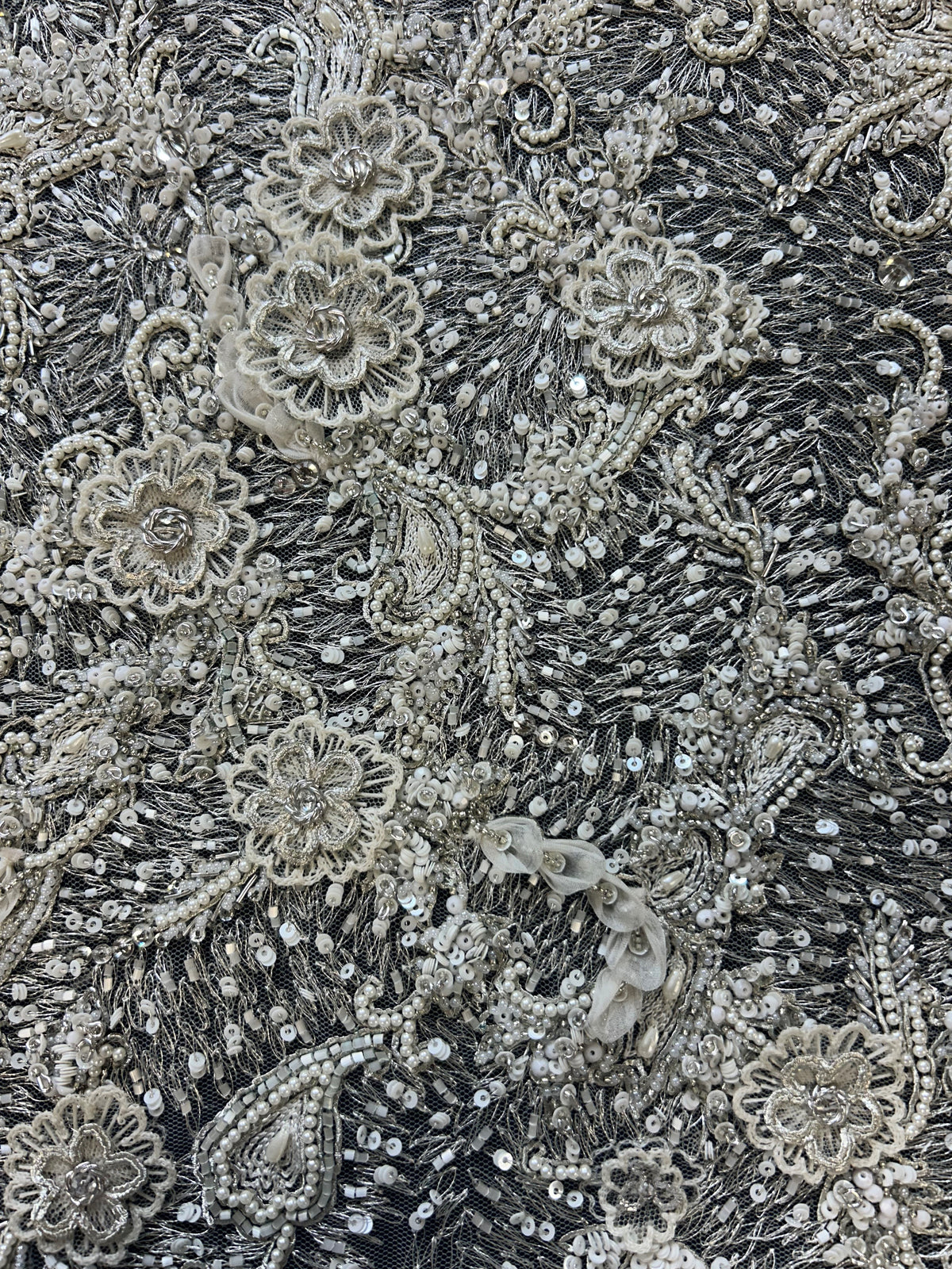 Dentelle Perlée Ivoire - Lanisha