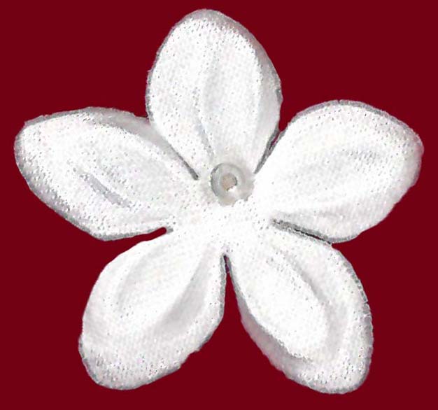 Fleurs en satin blanc - M13 (Sachet de 144)