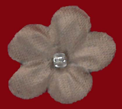 Fleurs satinées cacao moyen - M14 (Sachet de 144)