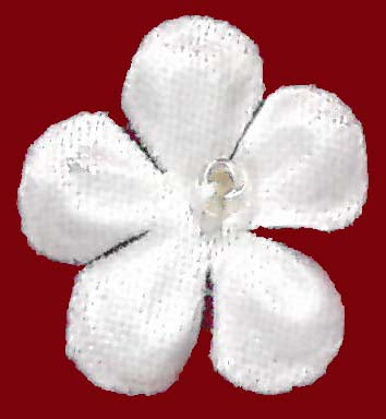 Fleurs en satin blanc - M14 (Sachet de 144)