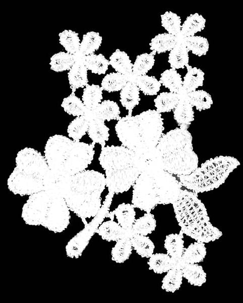 Bouquet de fleurs en guipure ivoire - M19 (sachet de 25)