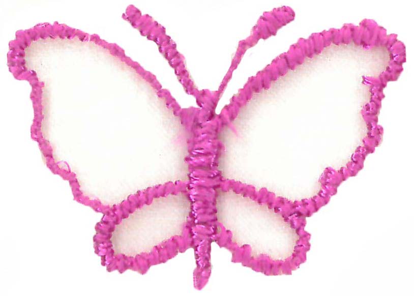 Applique papillon fuchsia - M1
