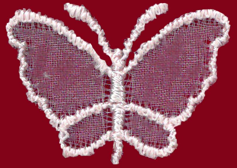 Applique papillon rose clair - M1