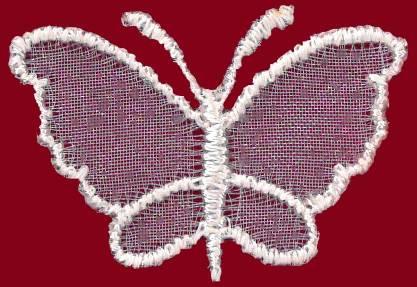 Applique papillon rose brumeux - M1
