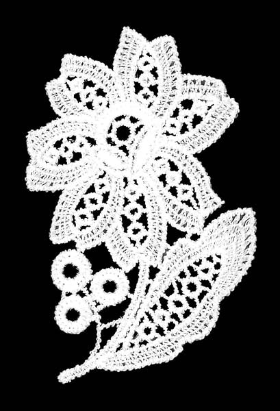 Bouquet de fleurs en guipure ivoire - M20 (sachet de 25)