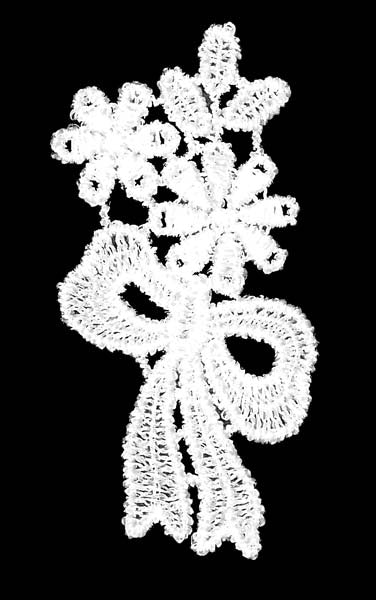 Bouquet de fleurs en guipure ivoire - M21 (sachet de 25)