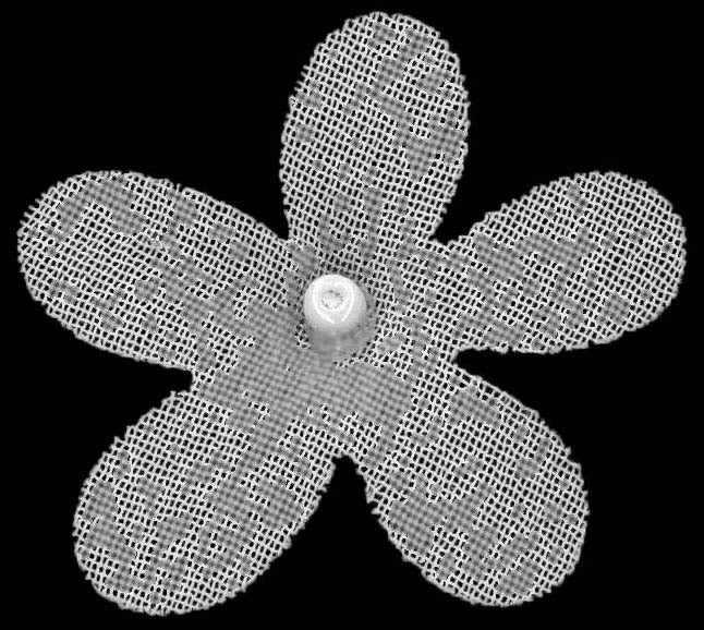 Fleur en georgette ivoire - M25 (sachet de 100)