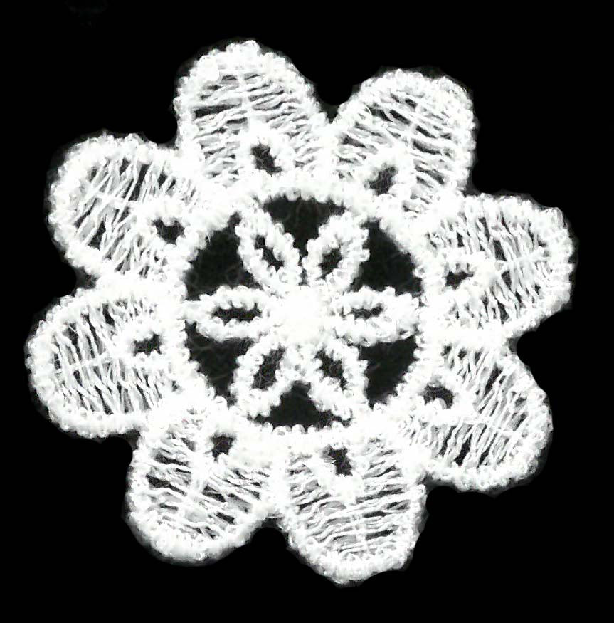 Fleur brodée ivoire - MM0007