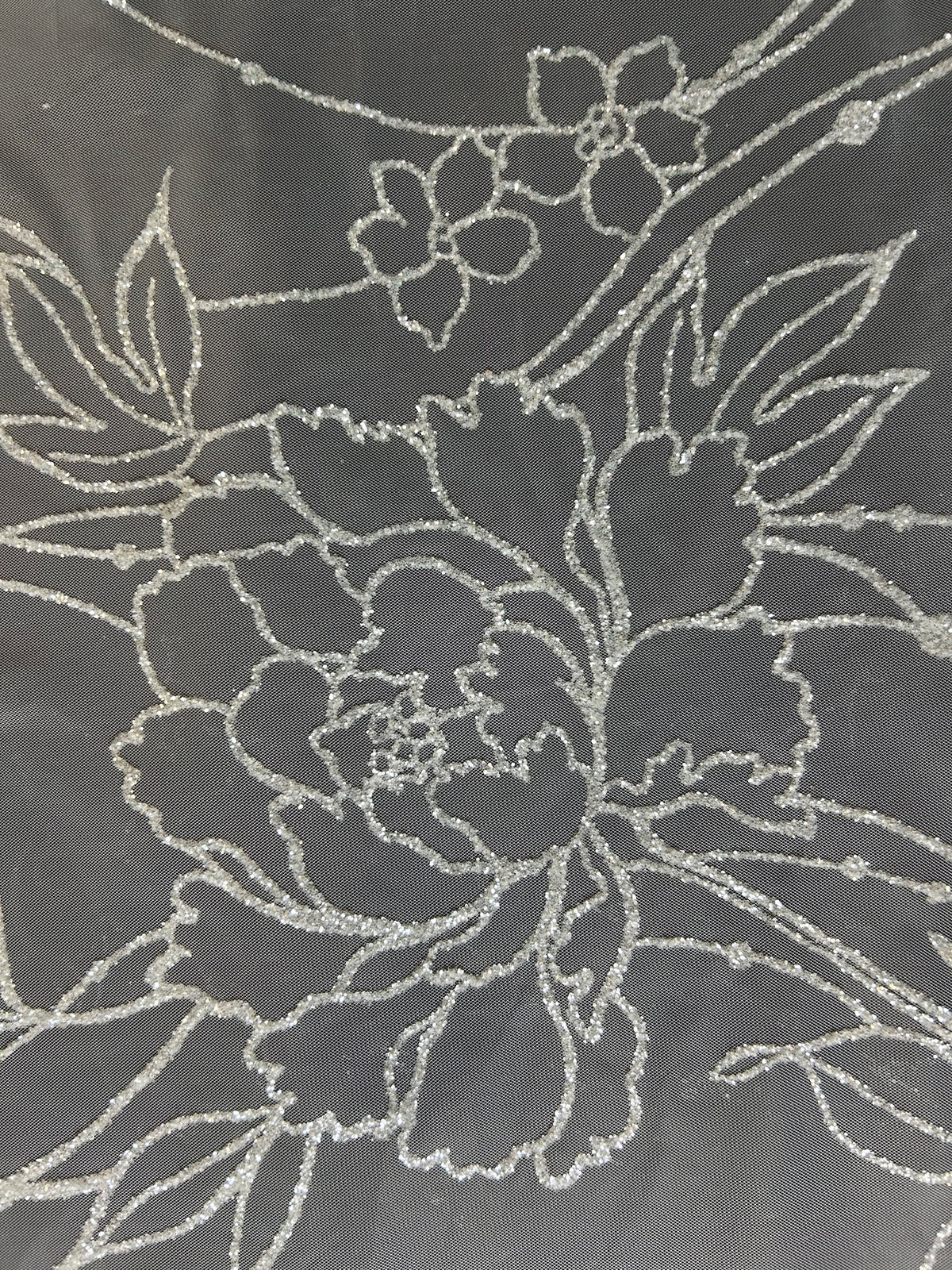 Dentelle pailletée ivoire - Marlene