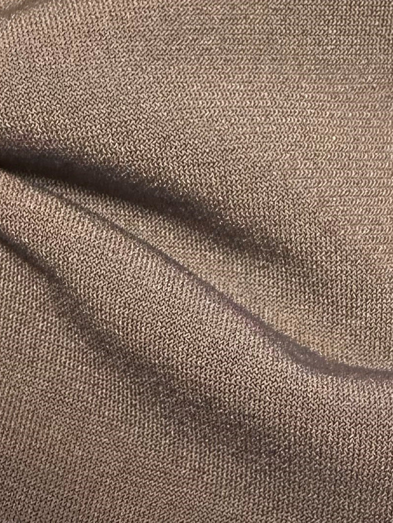 Jersey extensible en polyester couleur vison - Ritual