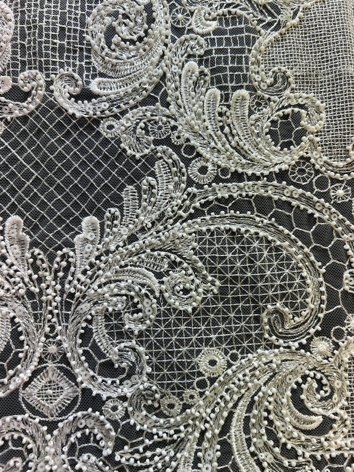 Dentelle perlée ivoire - Monroe