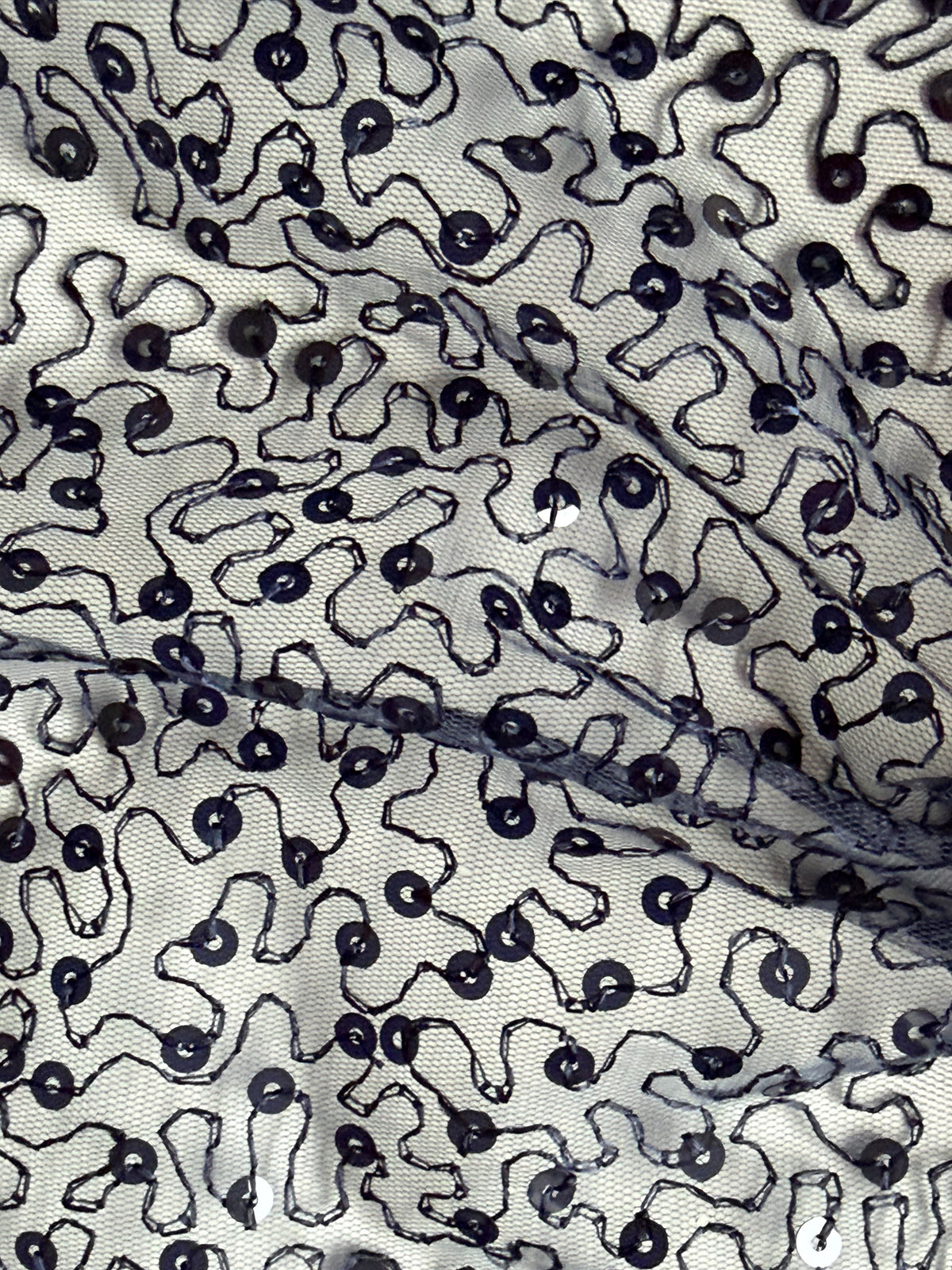 Tulle à sequins brodés bleu marine – EB3001