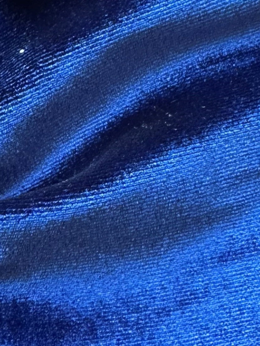 Velours de soie stretch bleu marine - Carlotta (CF)