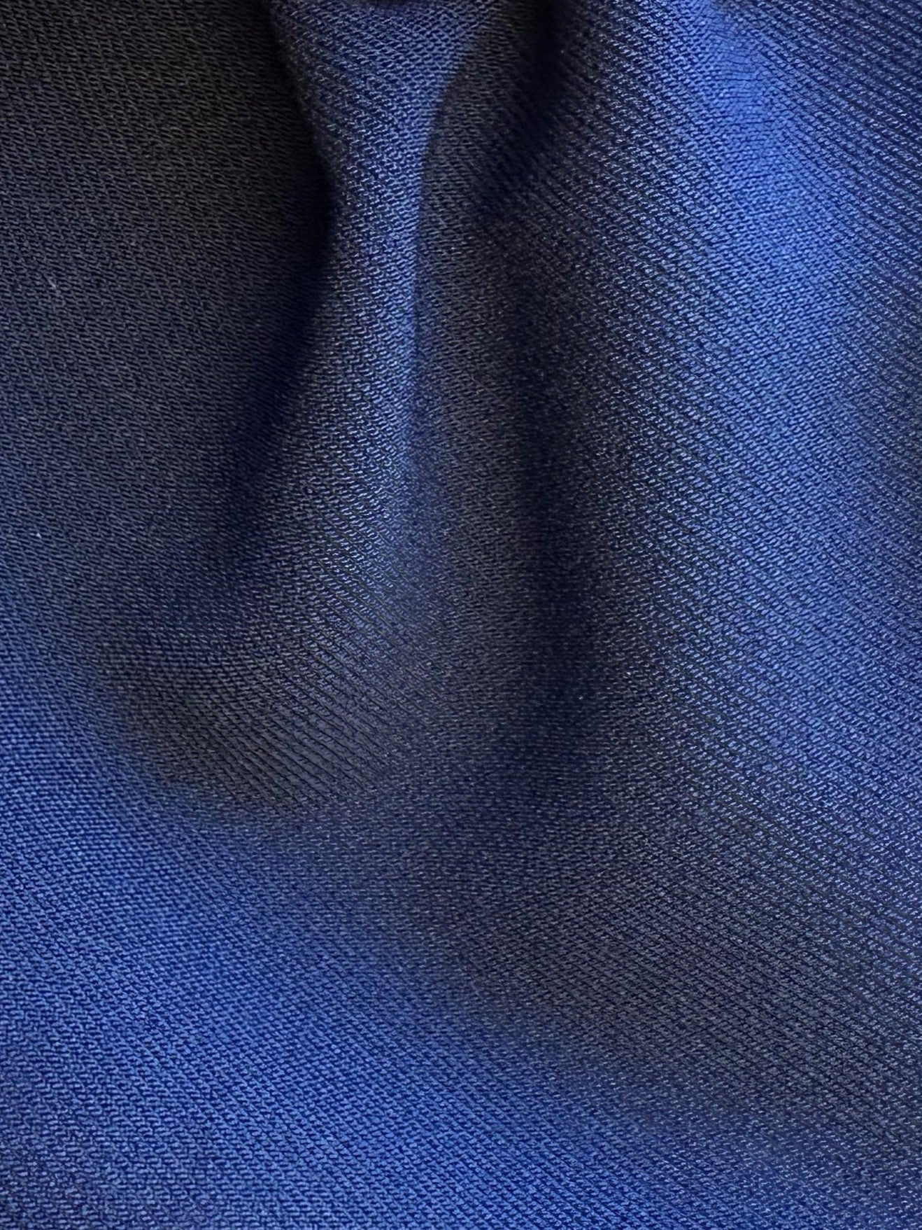 Navy Heavyweight Stretch Satin - Diorama