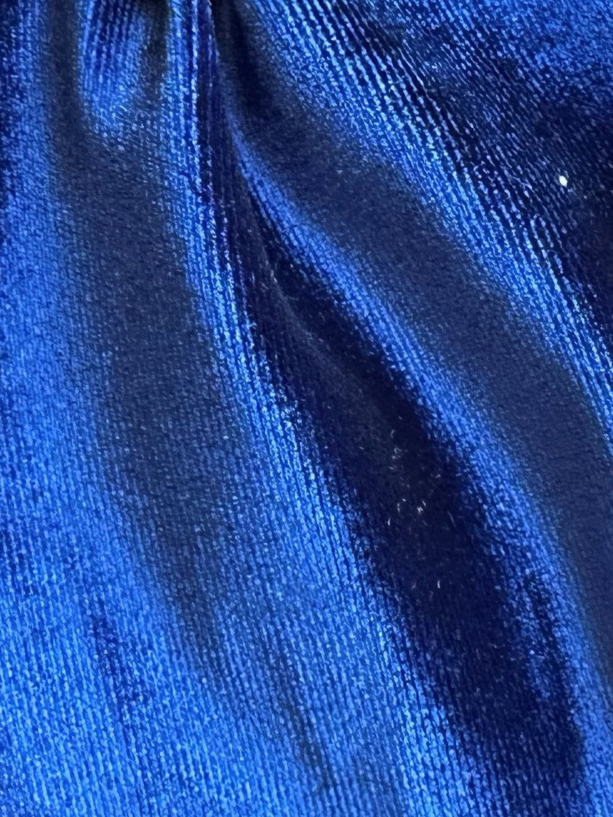 Velours de soie stretch bleu marine - Carlotta (CF)