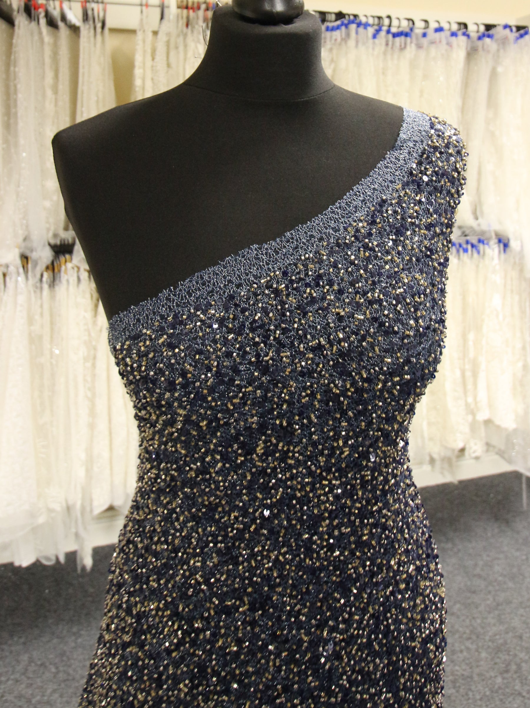 Tulle Bleu Pailettée - Davos