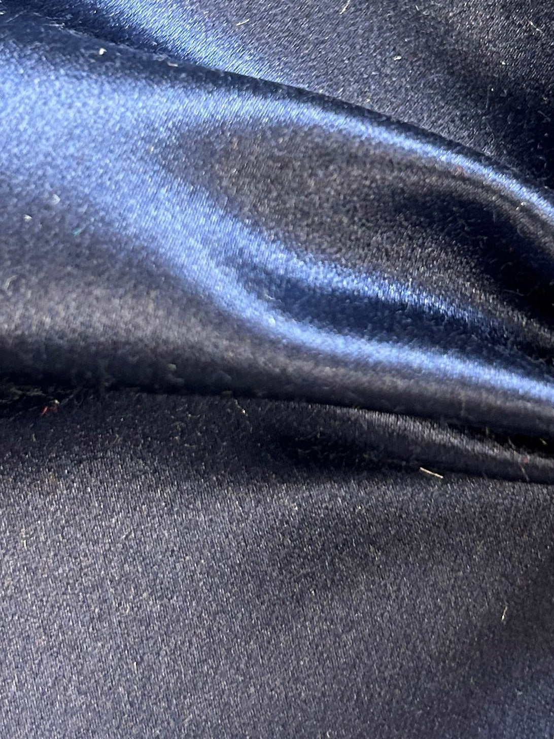 Satin de Soie/Coton Bleu Marine - Drama