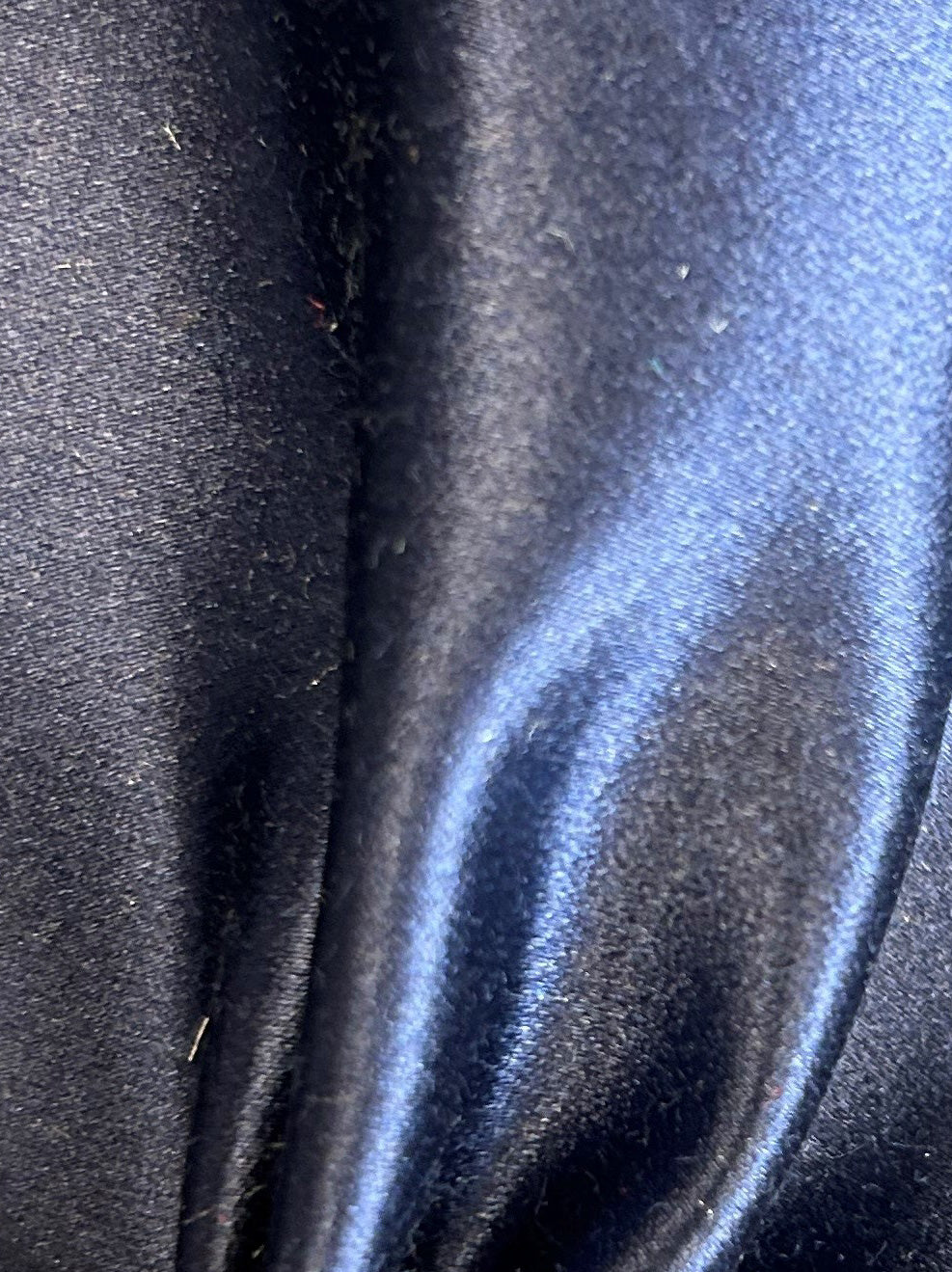 Satin de Soie/Coton Bleu Marine - Drama