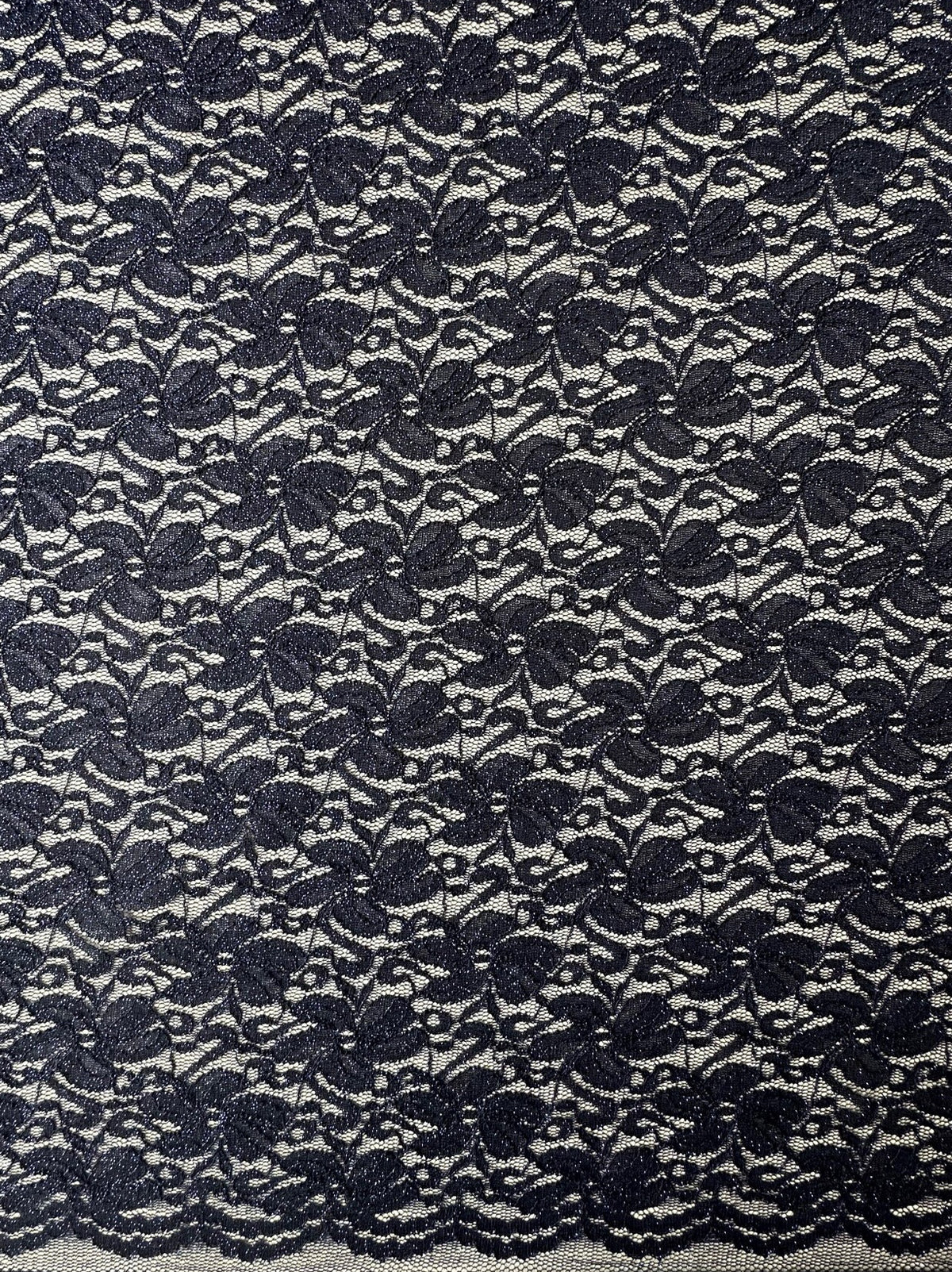 Dentelle scintillante stretch bleu marine - Vindication