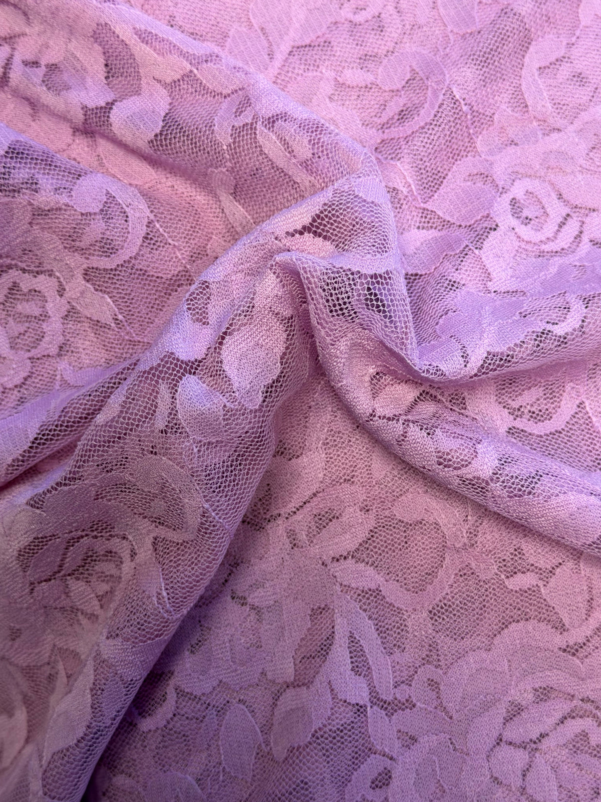 Dentelle extensible Raschel Vieux rose – Matina