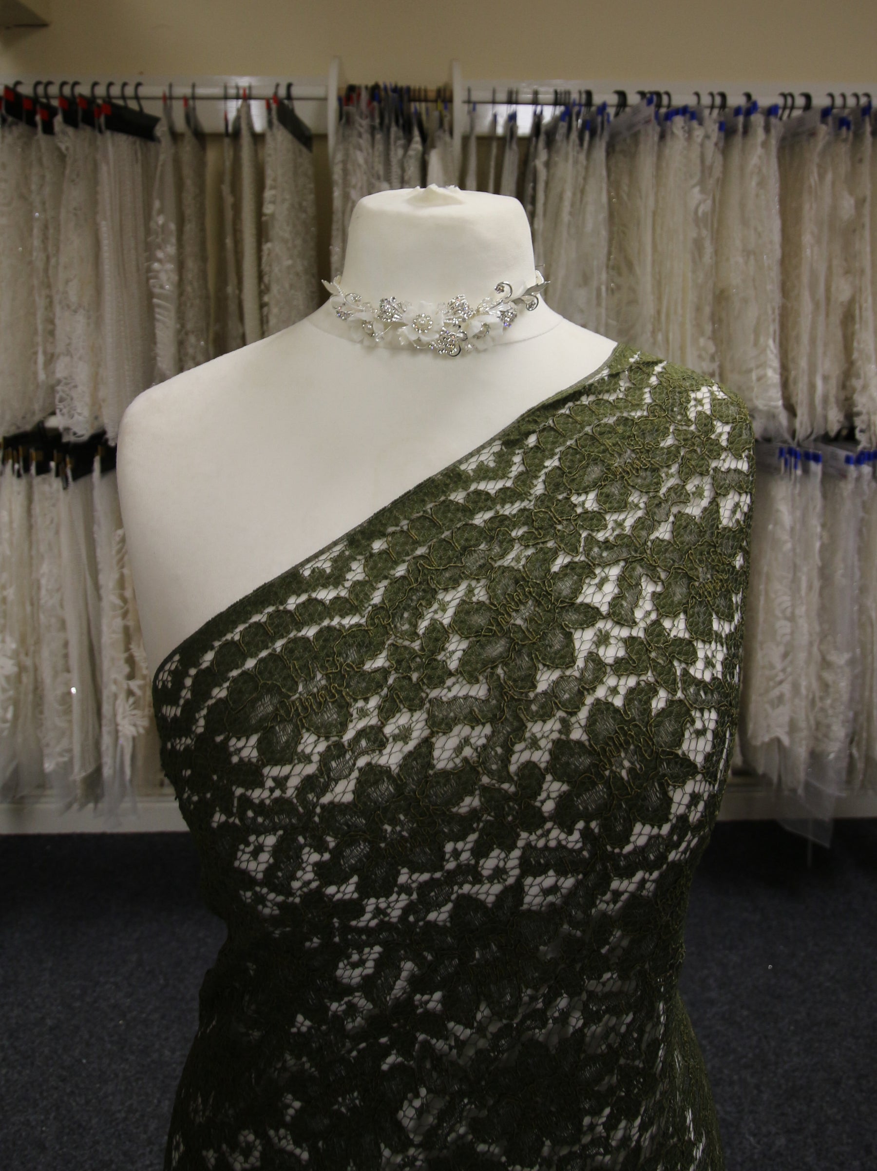 Dentelle cordon olive - Shannon