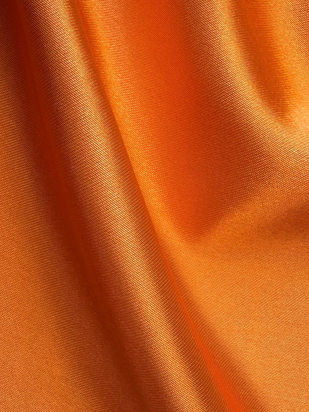 Satin de polyester orange - Flamenco