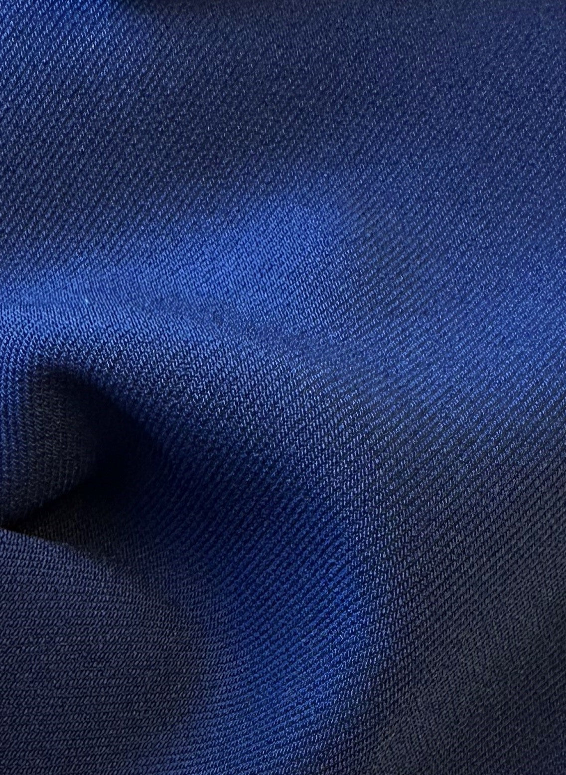 Satin stretch épais bleu Oxford - Dynasty