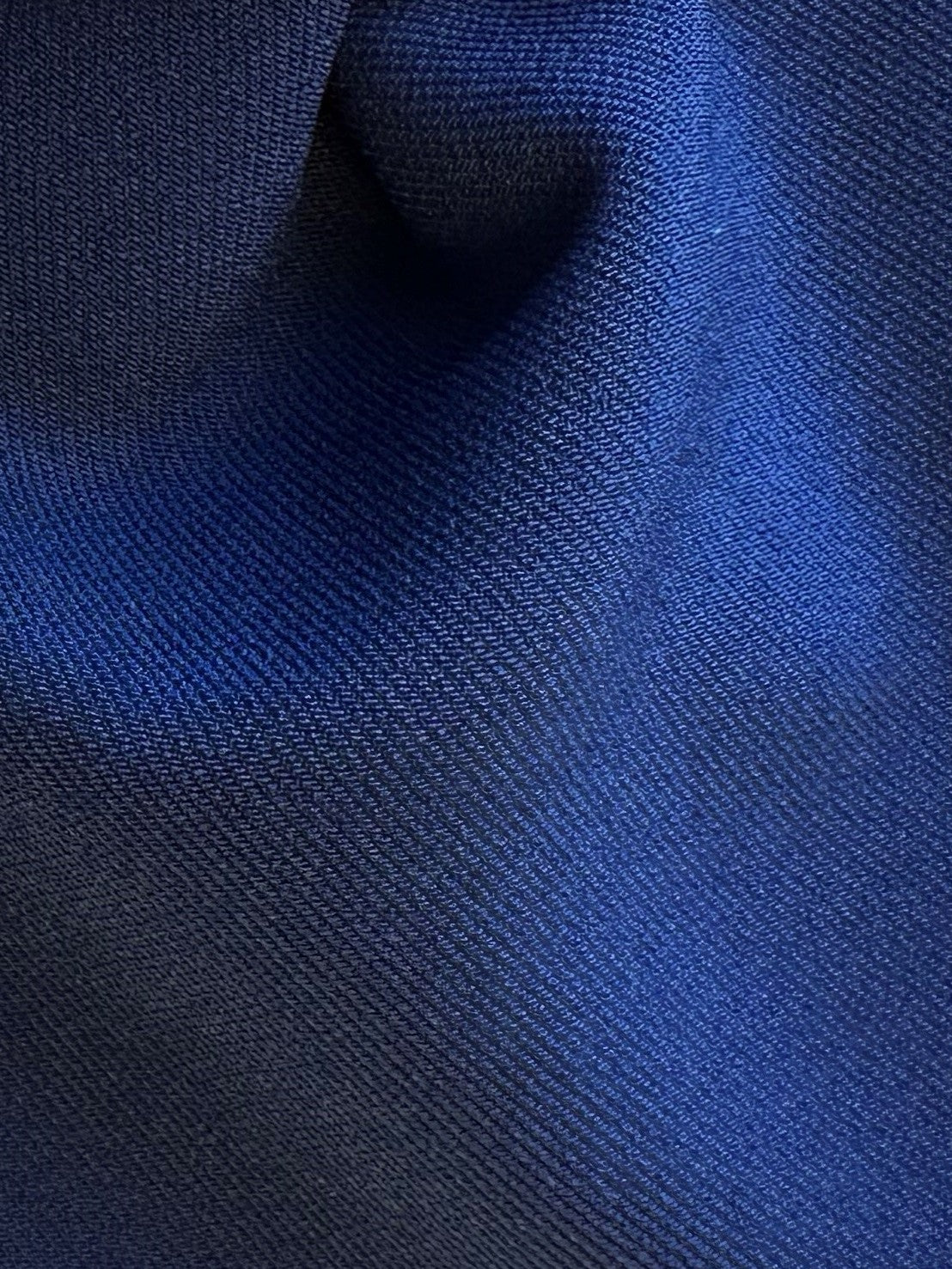 Satin stretch épais bleu Oxford - Dynasty