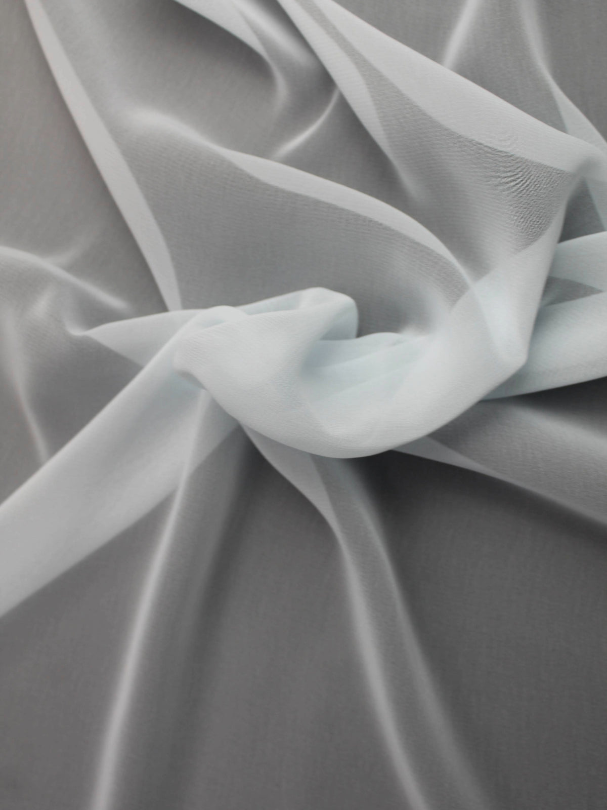 Mousseline de polyester bleu glacier - P58