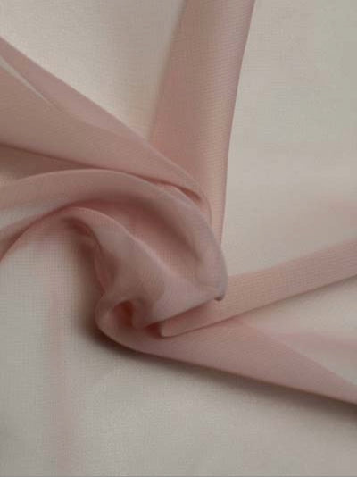 Mousseline de polyester rose clair - P58