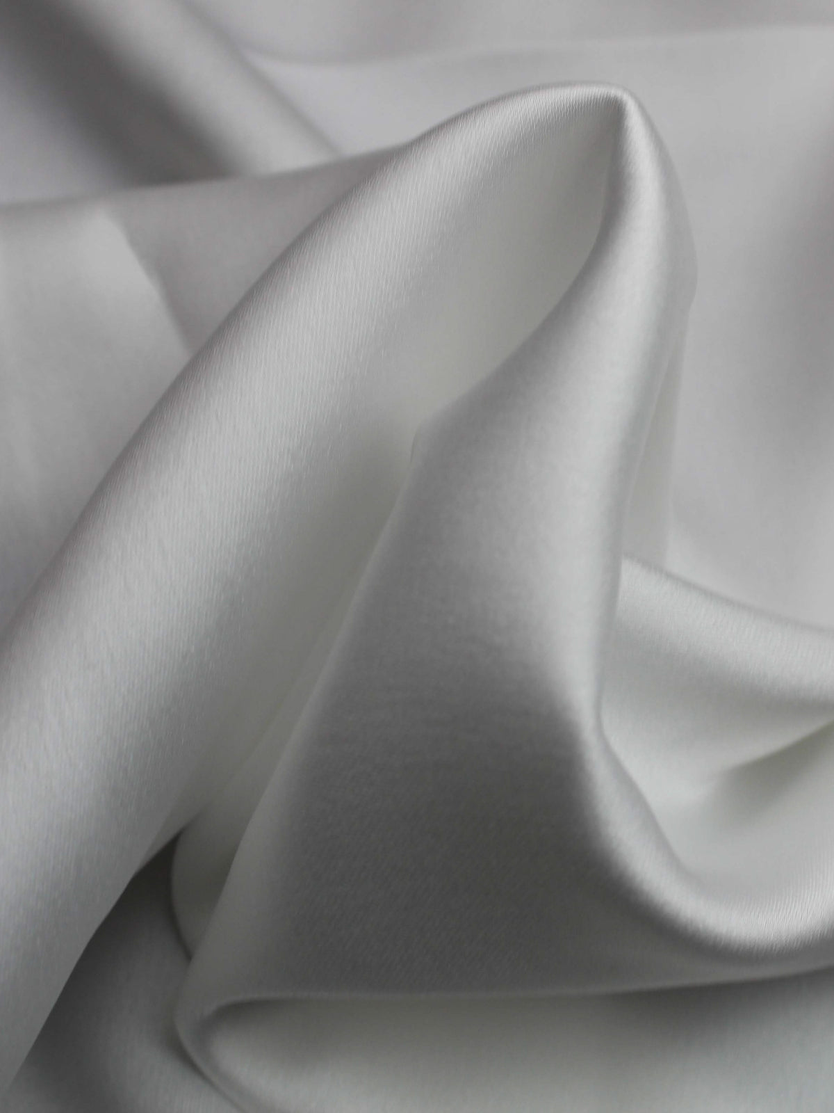 Ivory Polyester Stretch Satin - PB1003