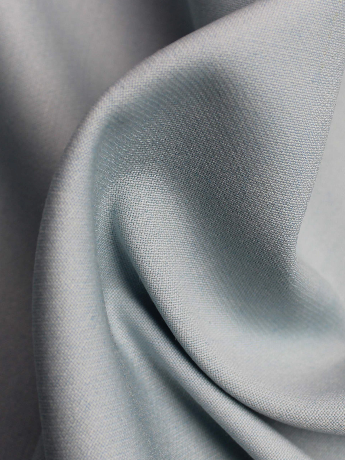 Crêpe de laine italienne extensible bleu œuf de canard - PH4002