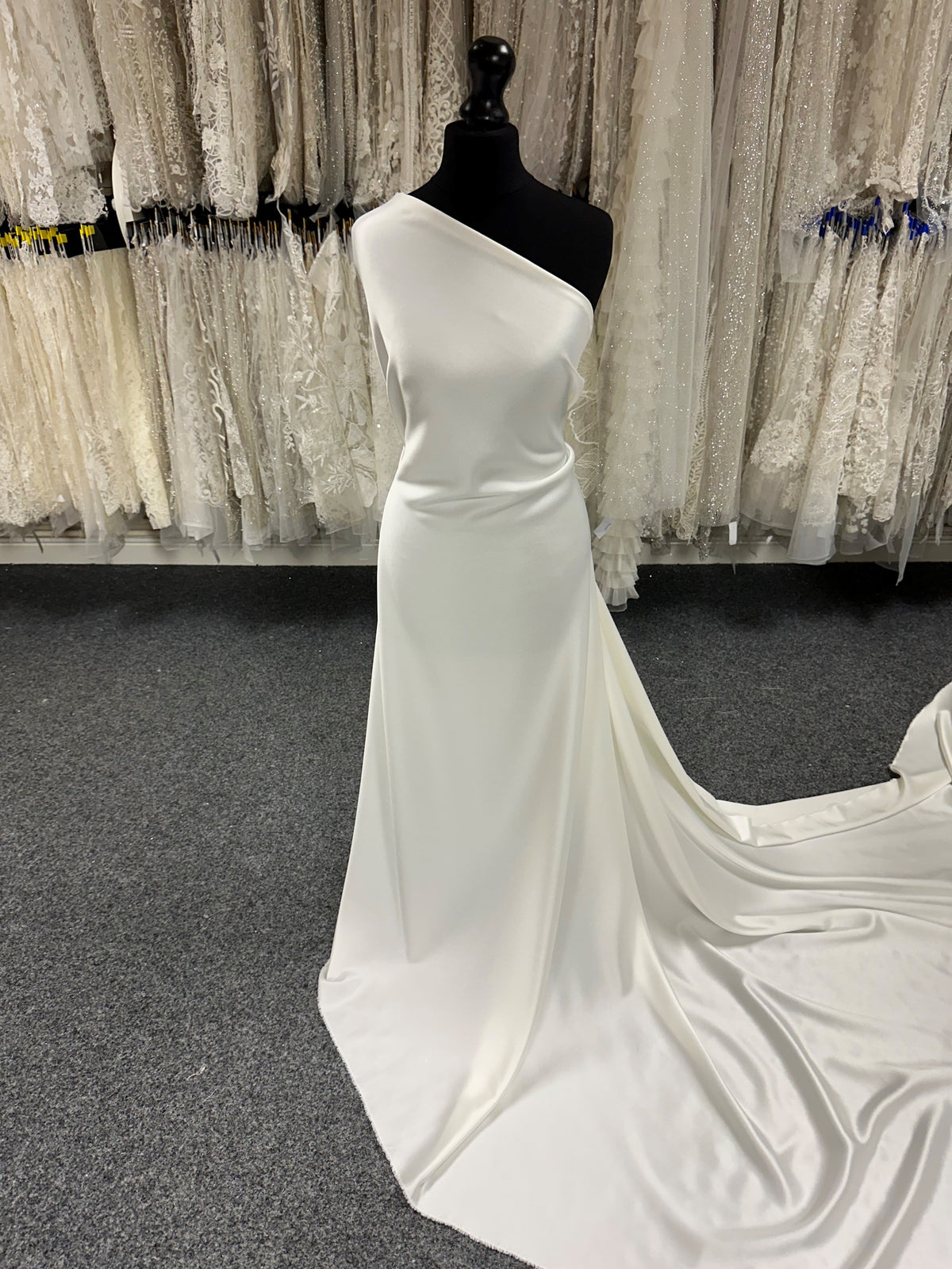 Crêpe épais en acétate de viscose ivoire - PH4008