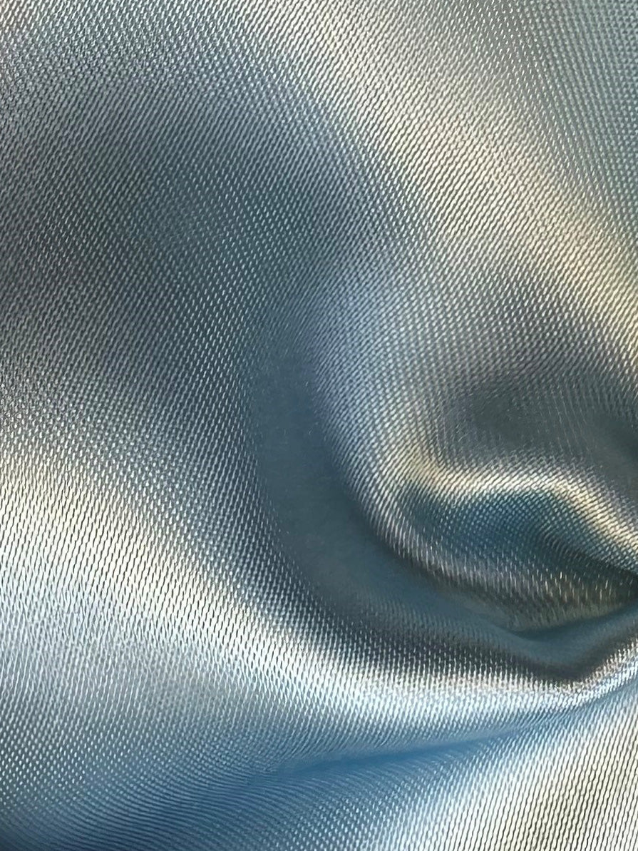 Satin de polyester bleu clair - Flamenco