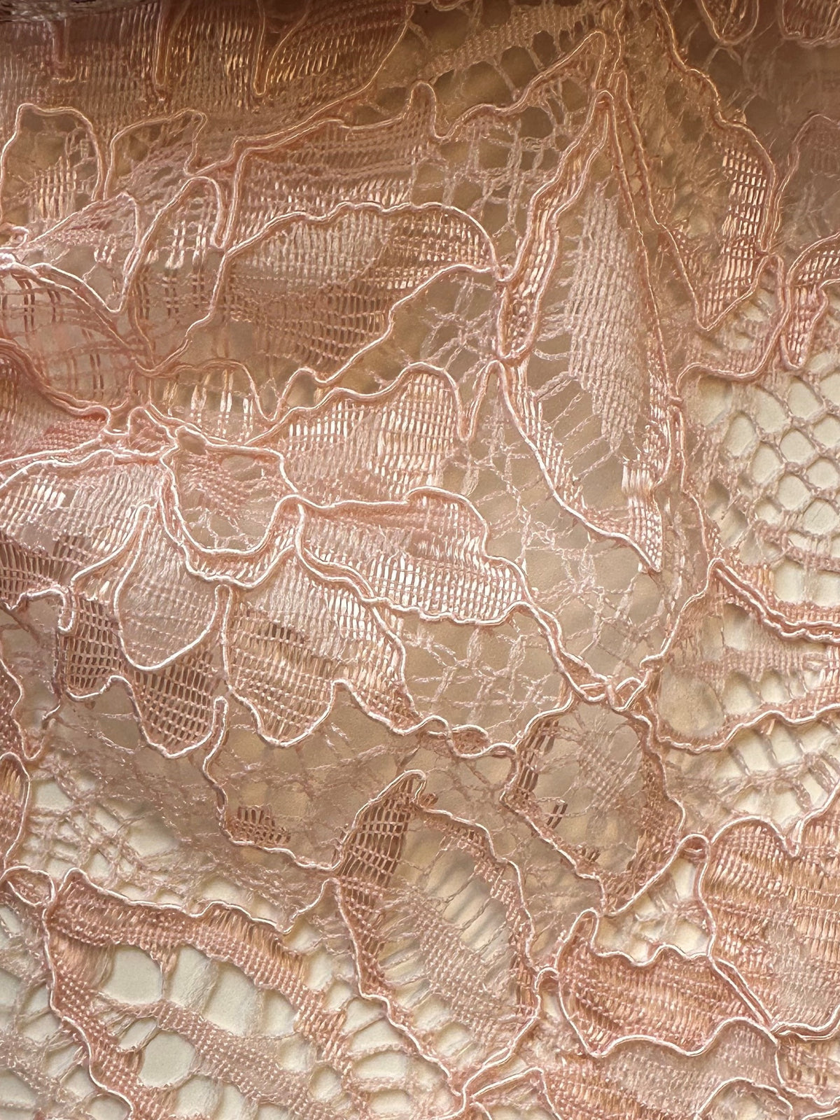 Dentelle cordée rose perle - Tocca