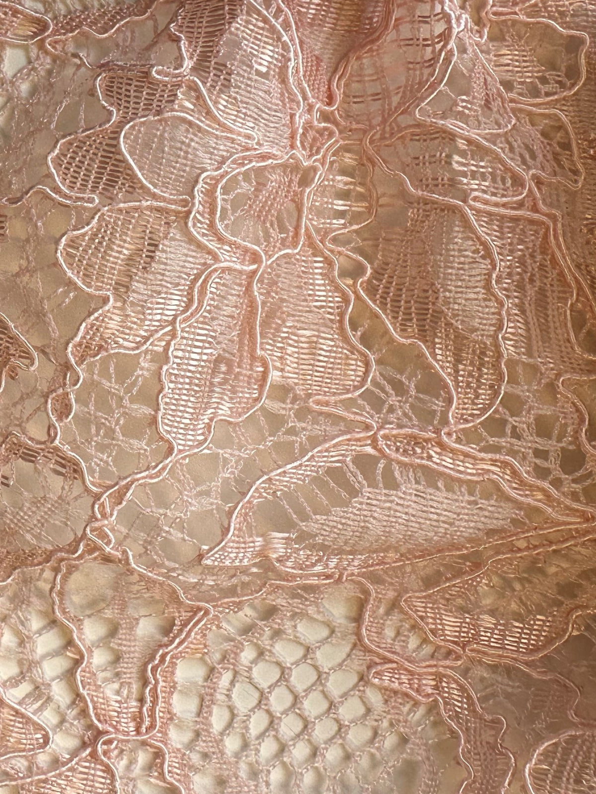 Dentelle cordée rose perle - Tocca