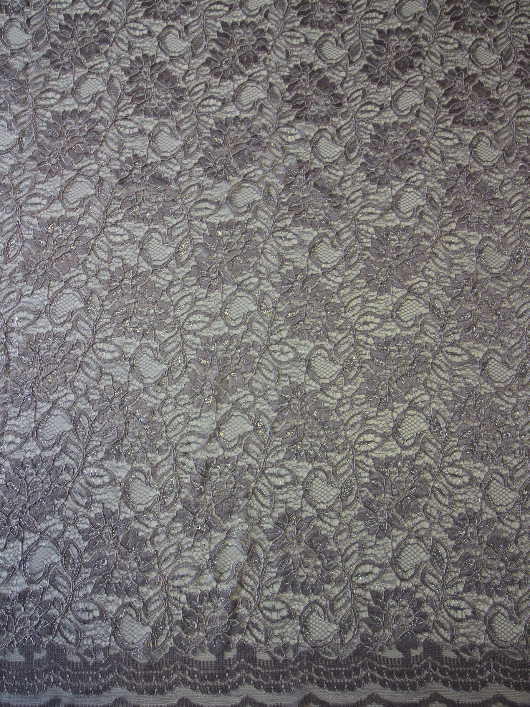 Dentelle Raschel Gris Étain - Ezra