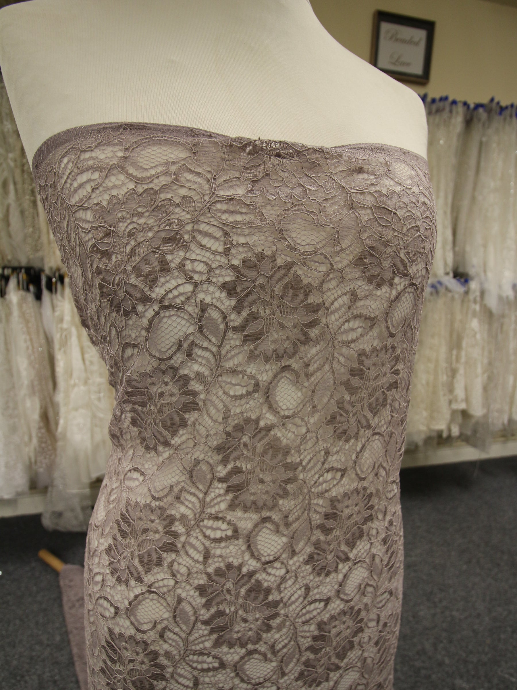 Dentelle Cordon Gris Étain - Sinead