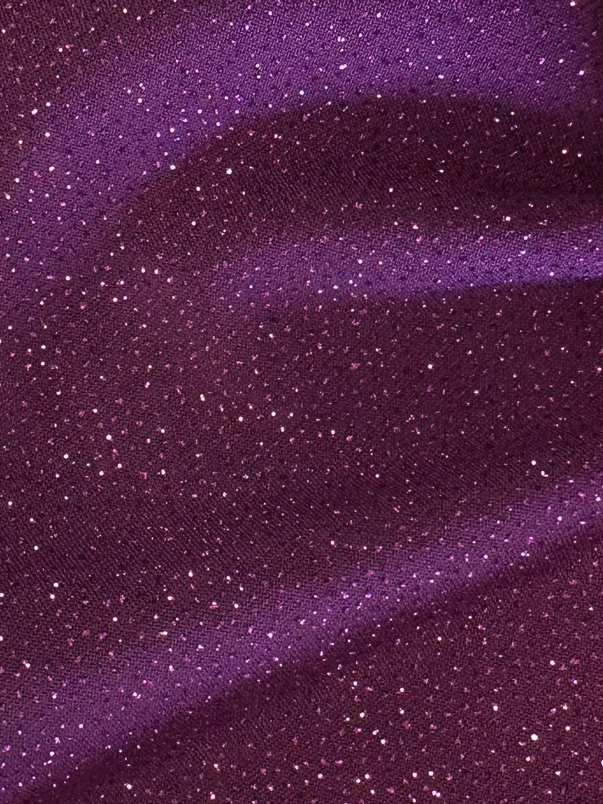 Tissu jersey pailleté prune - Dazzle