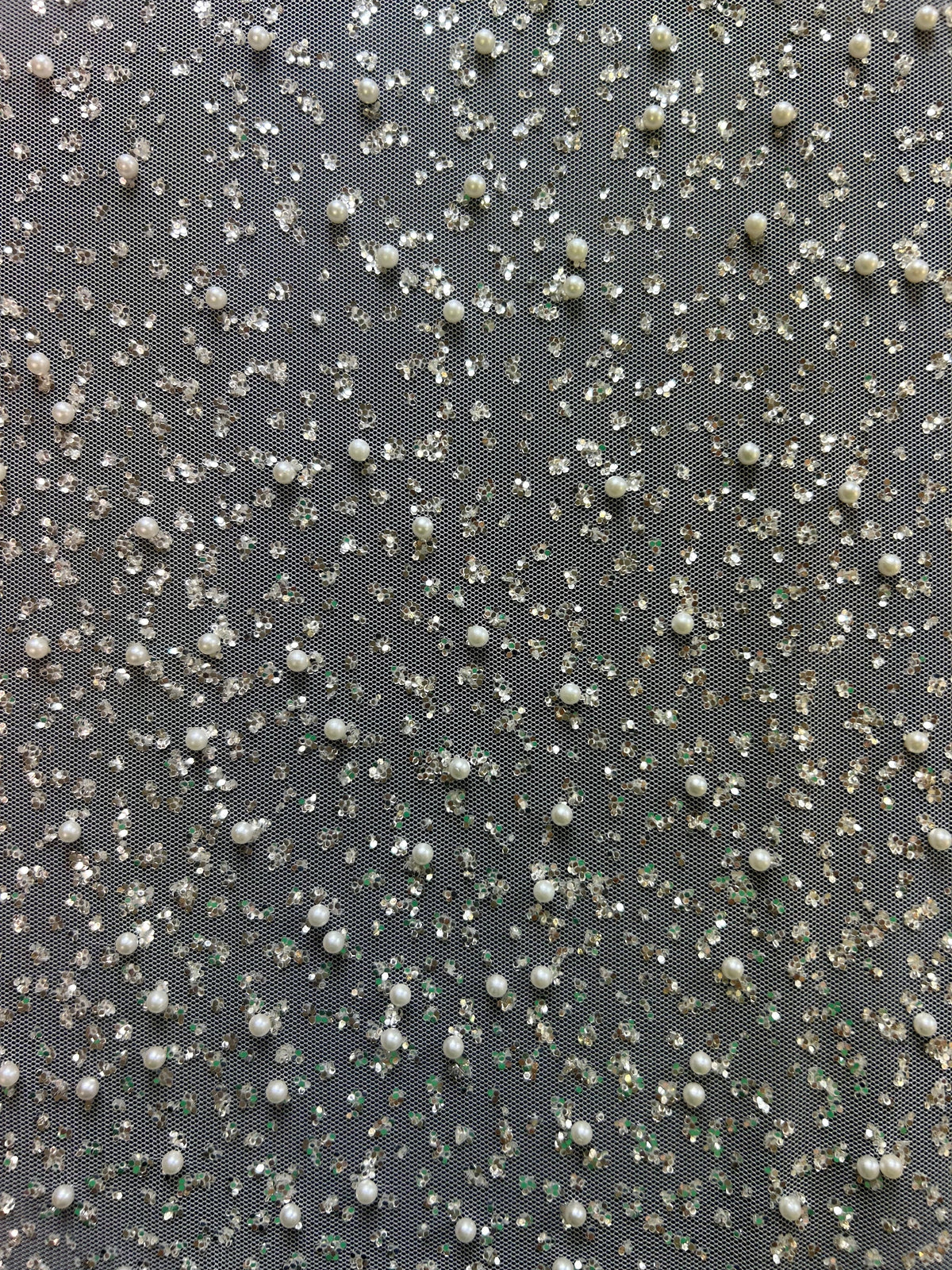 Dentelle ivoire pailletée et perlée - Prometheus