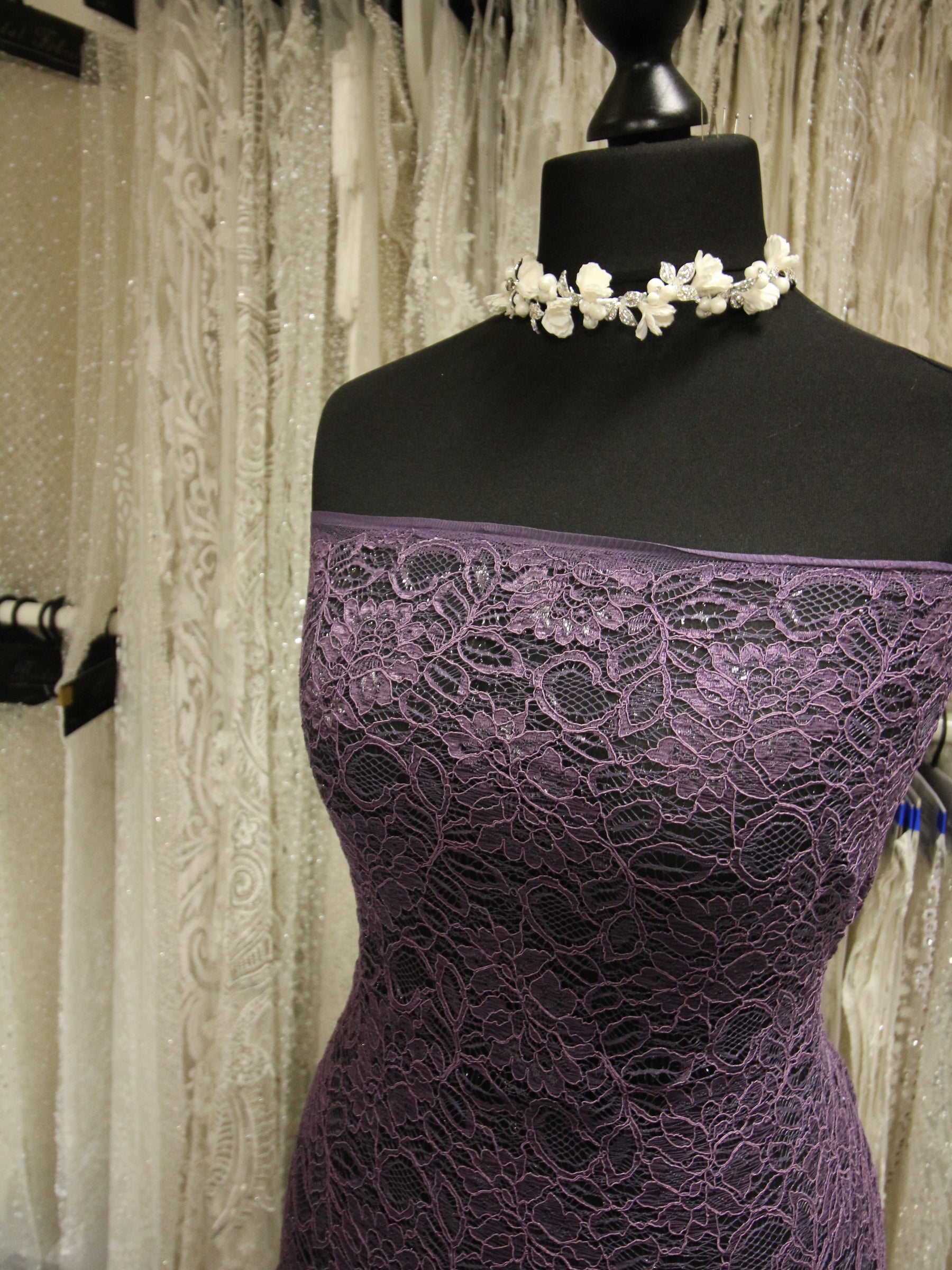 Dentelle Raschel violette - Ezra