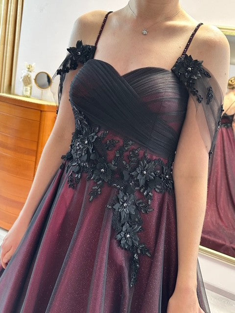 Dentelle perlée noire - Quinn