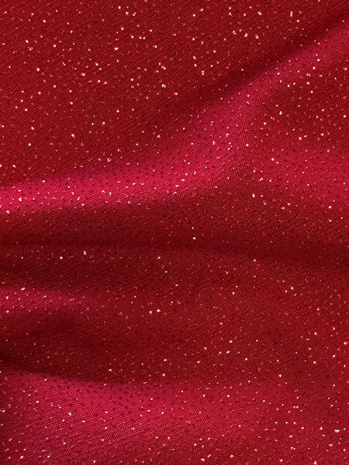 Tissu jersey à paillettes rouges - Dazzle