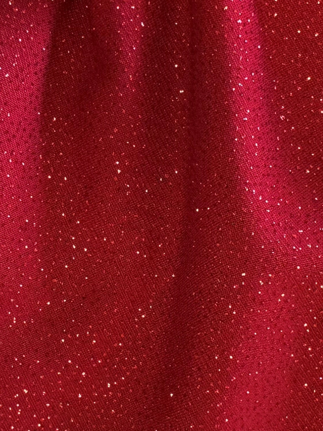 Tissu jersey à paillettes rouges - Dazzle