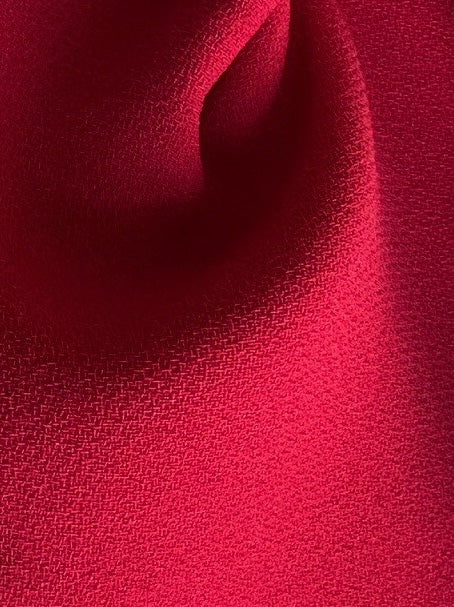 Crêpe de polyester rouge - Prestige (CF)
