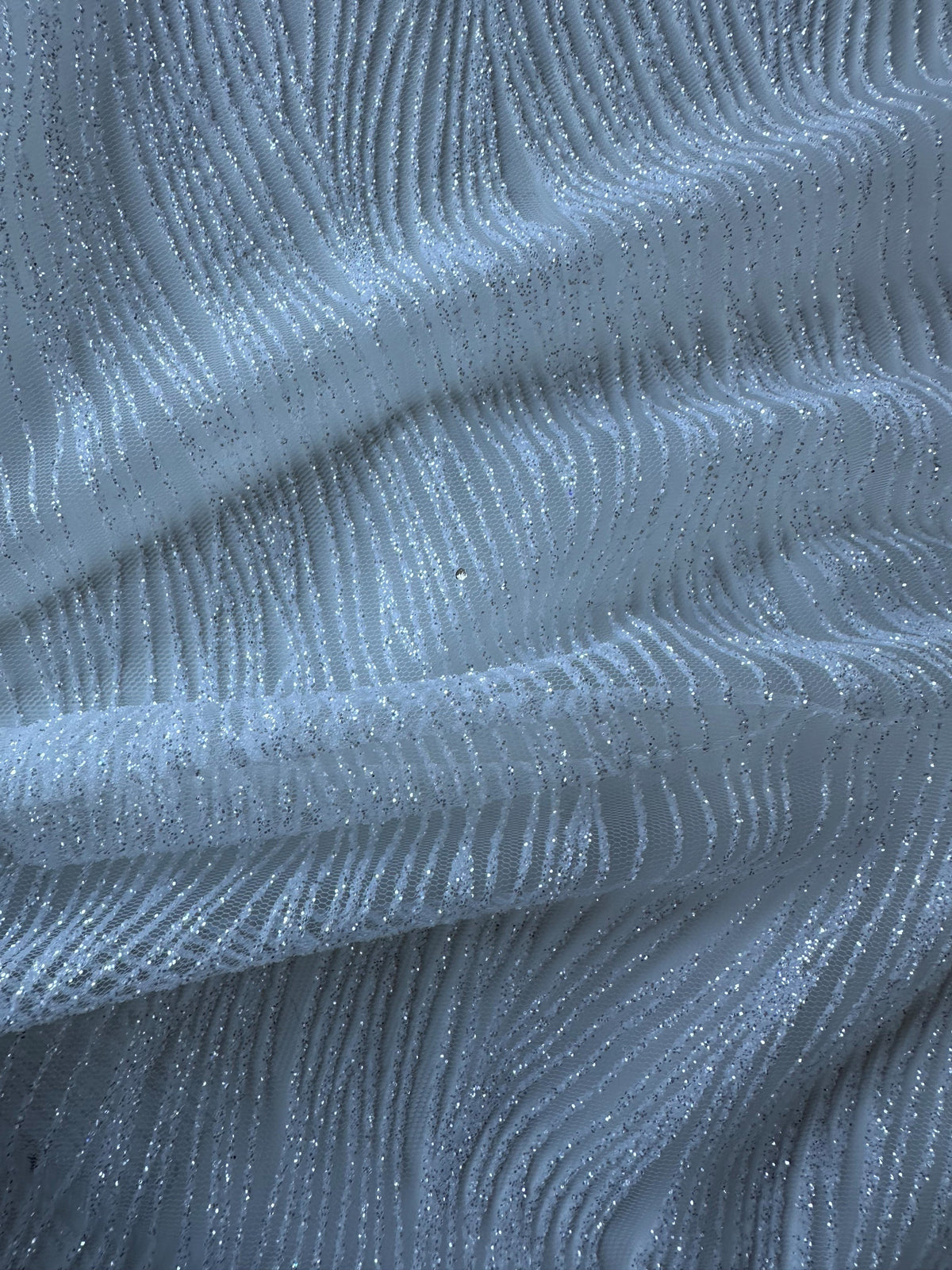 Ivory Glitter Tulle - Ripple