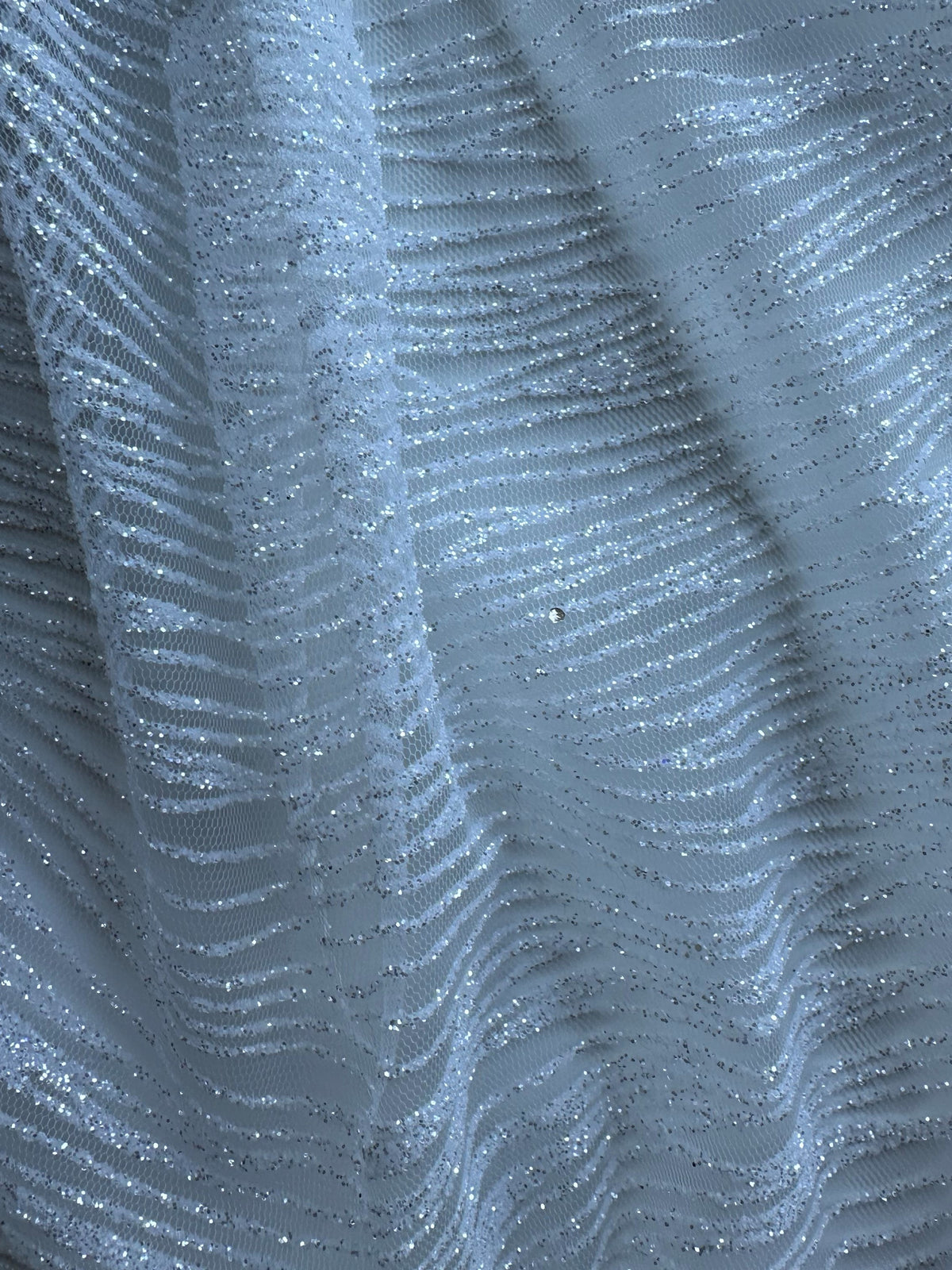 Ivory Glitter Tulle - Ripple